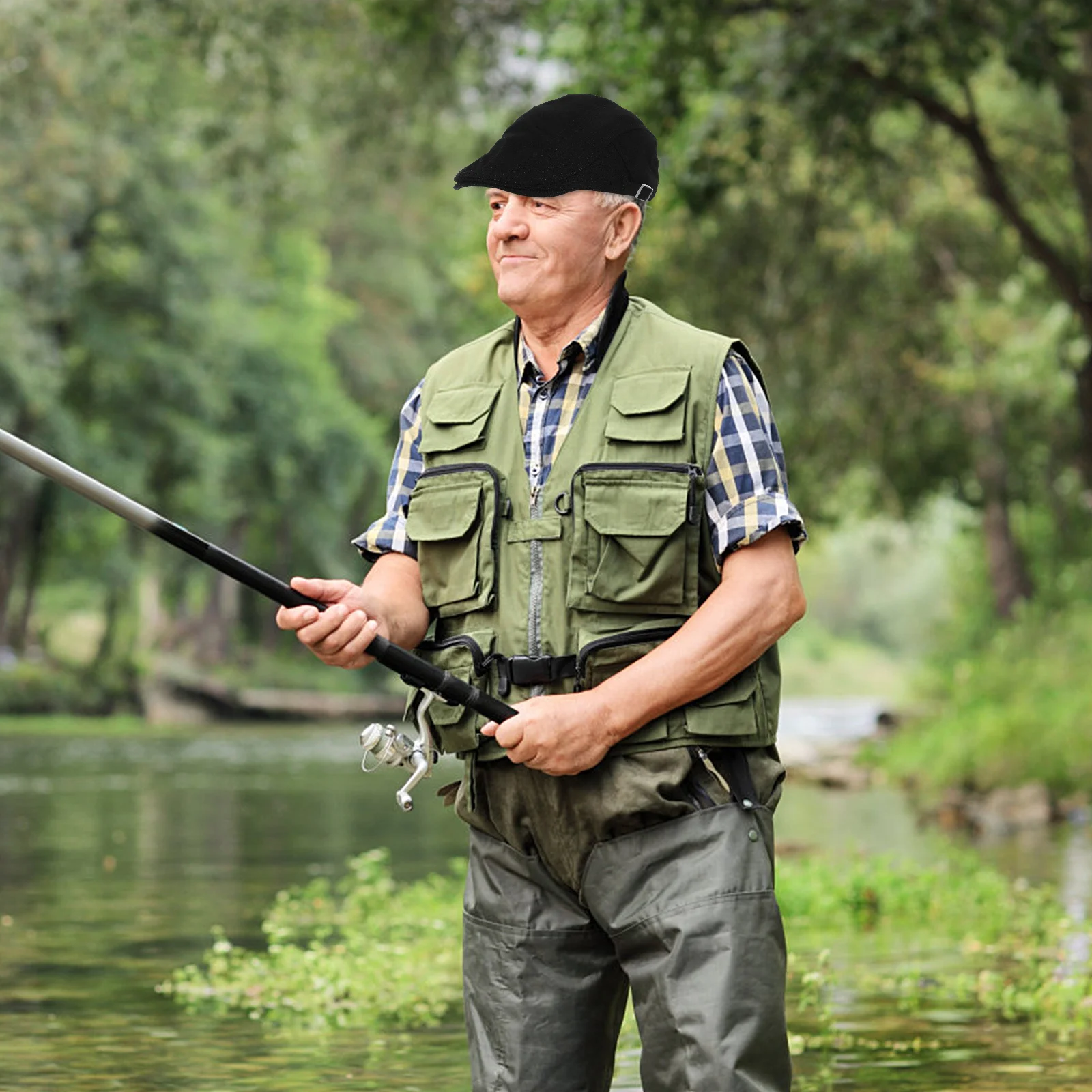 Czapka męska typu kaszkiet z czystej bawełny, klasyczny beret, czapka kierowcy, oddychająca, miękka, odporna na zużycie, modna czapka codzienna dla mężczyzn.