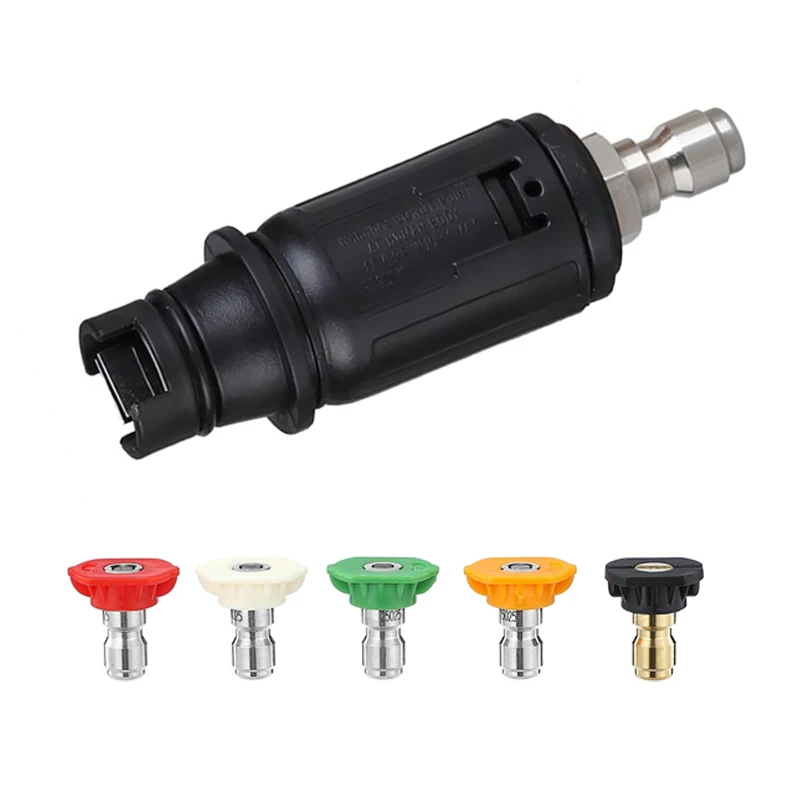 Adjustable Pressure Washer Nozzle Tip 1/4 Inch Quick Connect Plug 030 Pressure Washer Rotating Spray Turbo Nozzle 3000 PSI 