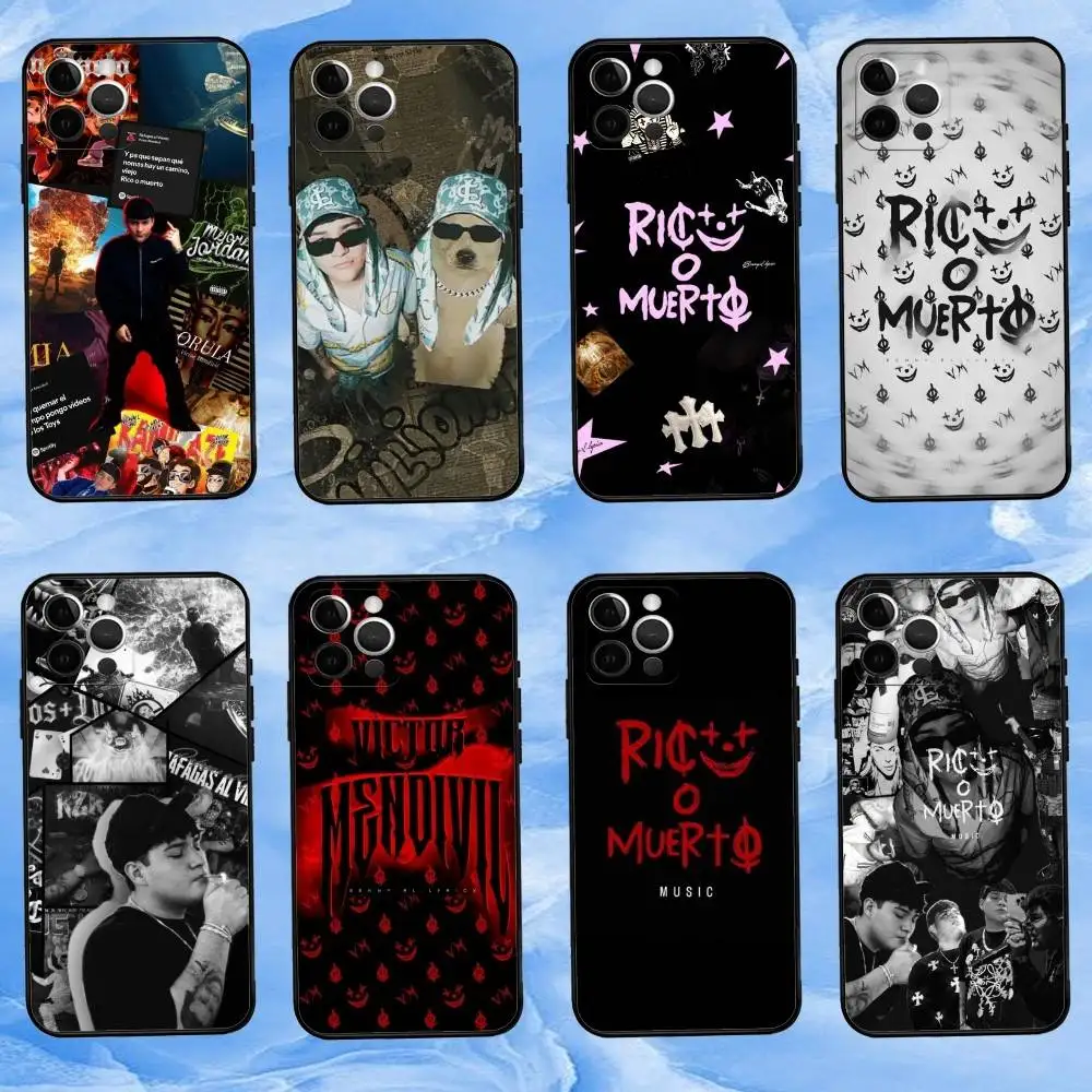 

MendivilS V-Victor Phone Case For iPhone 17,16,15,14,13,12,11 Plus,Pro Max,XS,Soft Silicone Black Cover