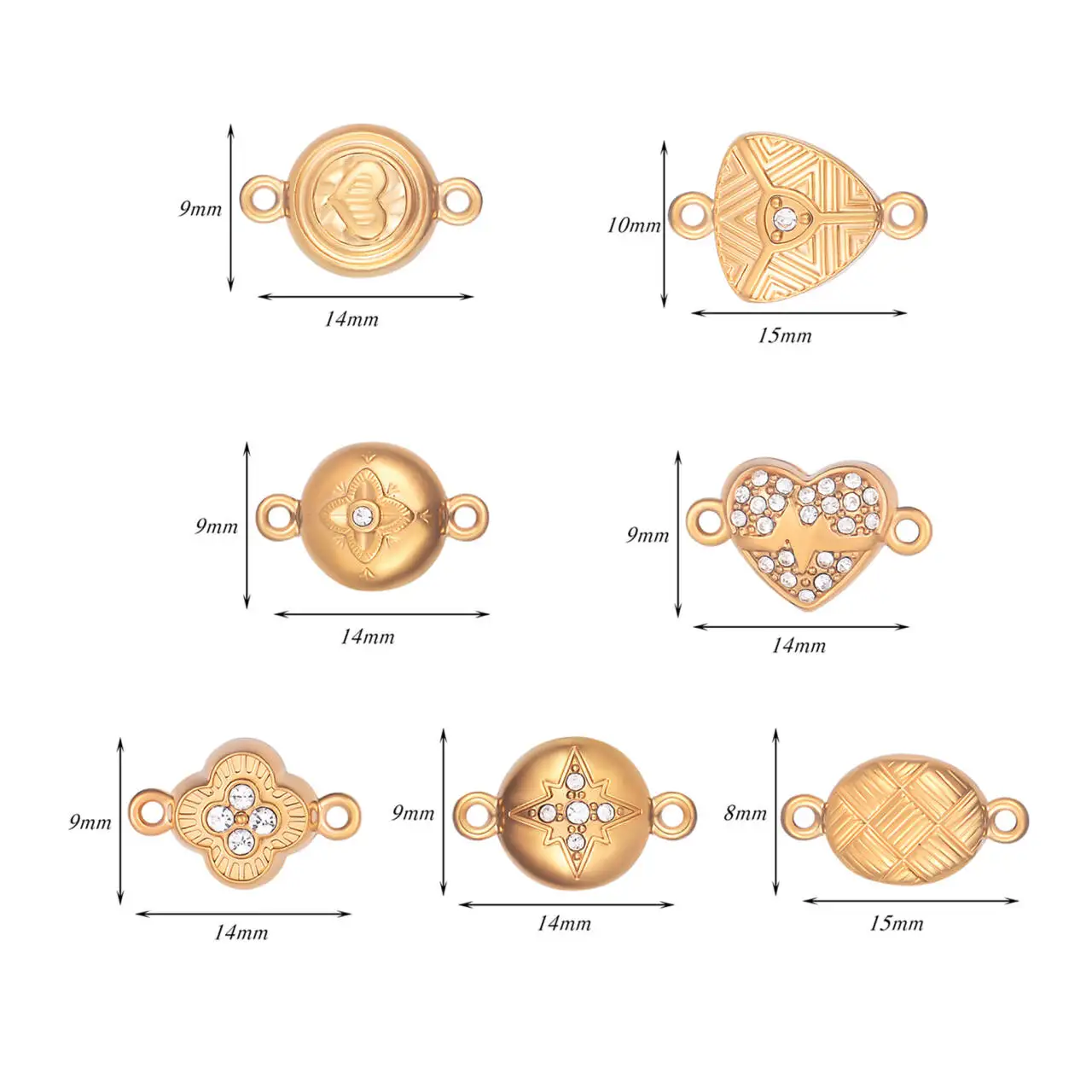 10 Set Grosir Konektor Magnetik Fashion untuk Liontin, Penutup Ujung, untuk Pembuatan Perhiasan Gelang Kalung DIY