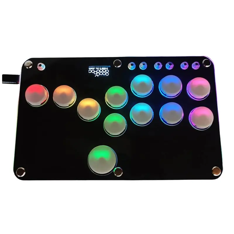 

Беспроводной аркадный контроллер-стик с RGB-подсветкой и кнопками Hitbox для PS4/PS5 с поддержкой горячей замены переключателей Kailh