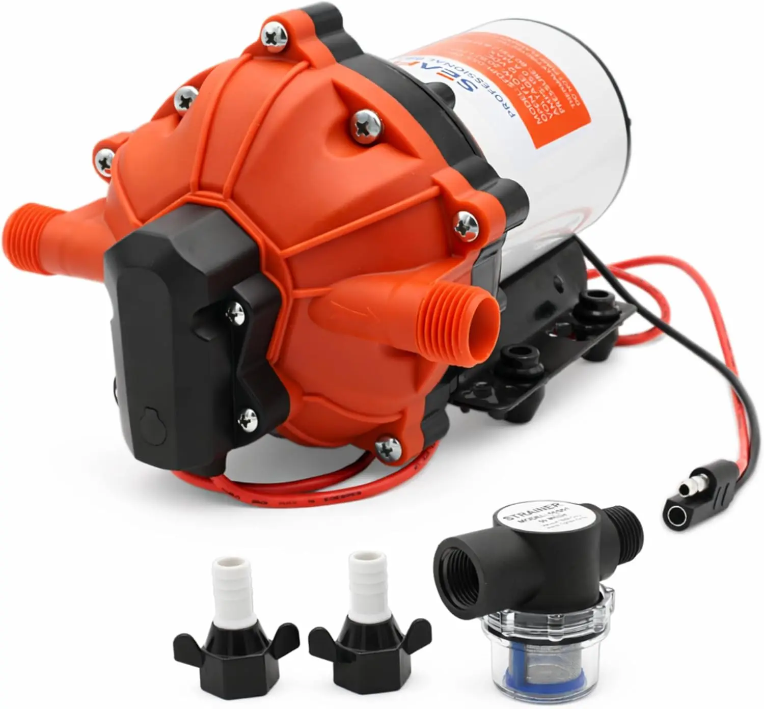 55 Series 12V RV Water Pump 5.5 GPM 60 PSI Diaphragm Pump with Heavy Duty Pressure Switch and Bypass for RV Marine Off Grid