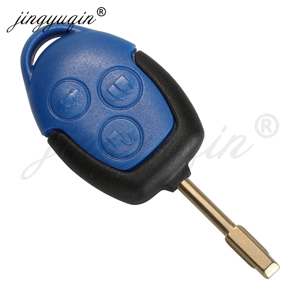 jingyuqin 3 Button Remote Car Key FOB 433MHz 4D63 Chip for Ford Transit WM VM 2006-2014 6C1T15K601AG FO21 Keys Control FOB