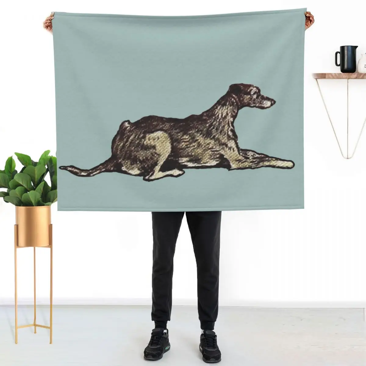 

Cecil Aldin- Deerhound Throw Blanket Soft Warm Blanket Gift for Grandparents