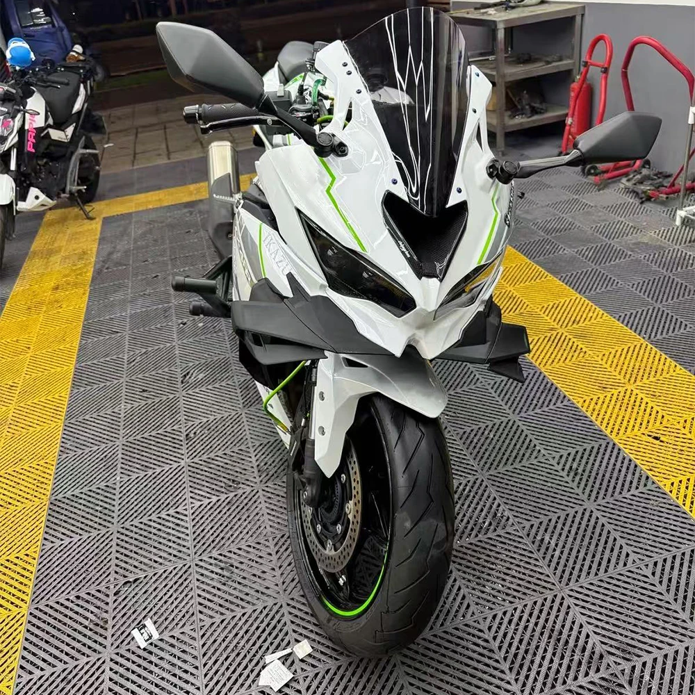 For Kawasaki ZX-4R ZX-4RR 2023-2025 Motorcycle Kit Fixed Wing Spoiler Side Winglets ZX4R Downforce Front Spoiler GP Wing