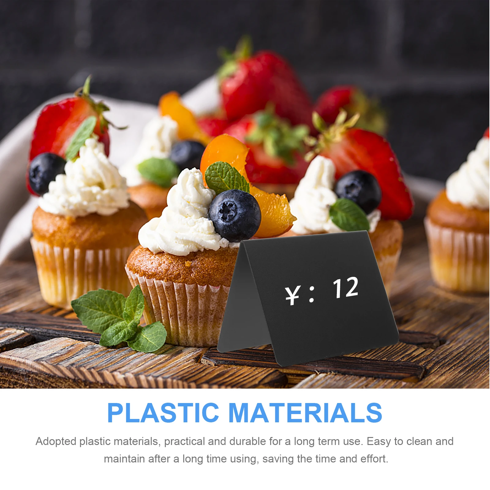 

1Set Desktop Plastic Chalkboard Erasable Sign Board for Advertising in Shops Supermarkets Exhibitions Chalk Board