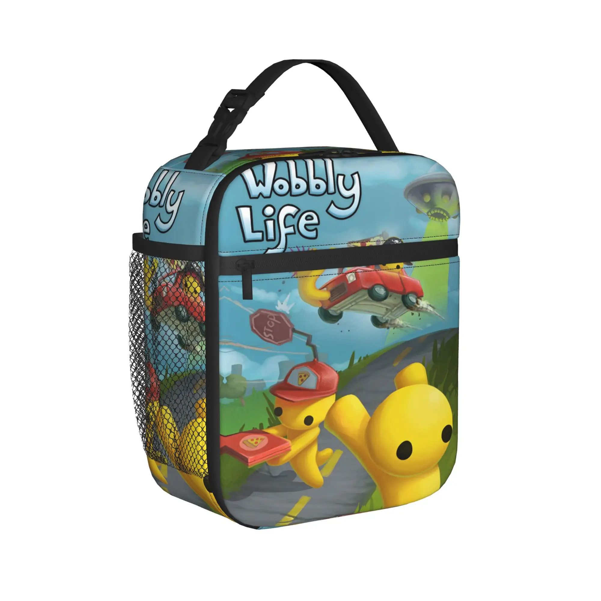 Wobblys Life Gaming Funny Insulated Lunch Bag High Capacity Hot Games Reusable Cooler Bag Tote Lunch Box College  Food Bag