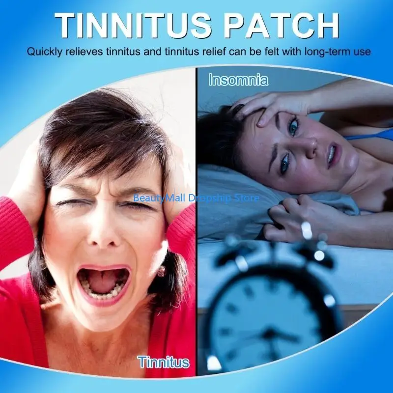 40JD 24Pcs Tinnitus Relief Patches Effectively Relieves Hearing Loss and Ear Pain