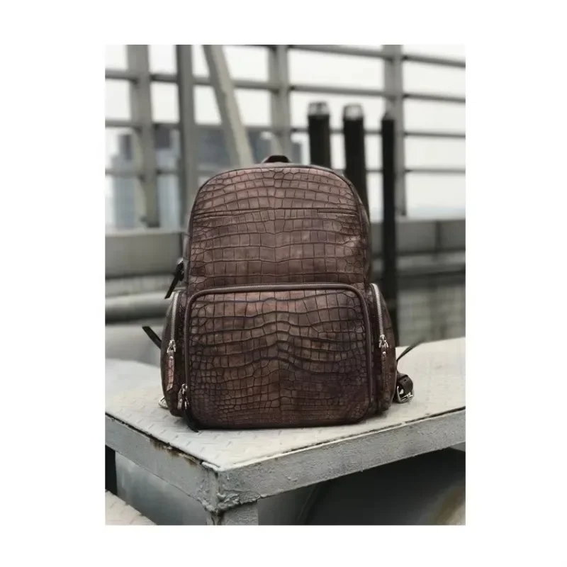

Top Quality Leather Alligator Leather Casual Sports Backpack