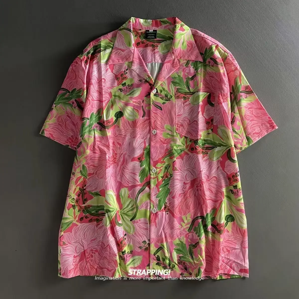 

Korean Chic Floral Cuban Collar Hawaiian Shirts Women and Men Short Sleeve Button Up Vintage Beach Blusas Vocation Summer 2025