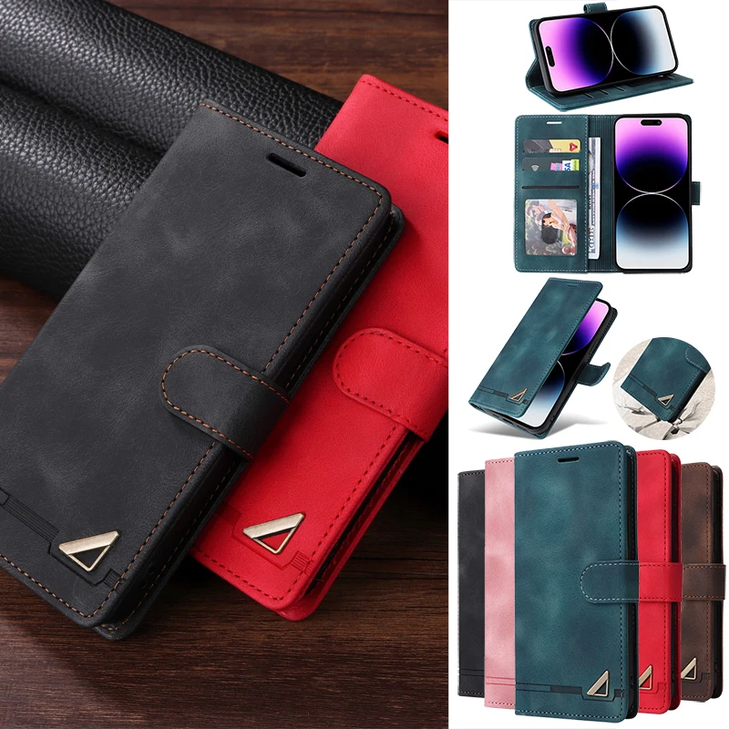 Leather Case For Xiaomi Poco X6 Pro X6Pro Xaomi PocoX6 Xiomi PocoX6Pro Wallet Card Slots Stand Flip Phone Cases Book Cover Etui