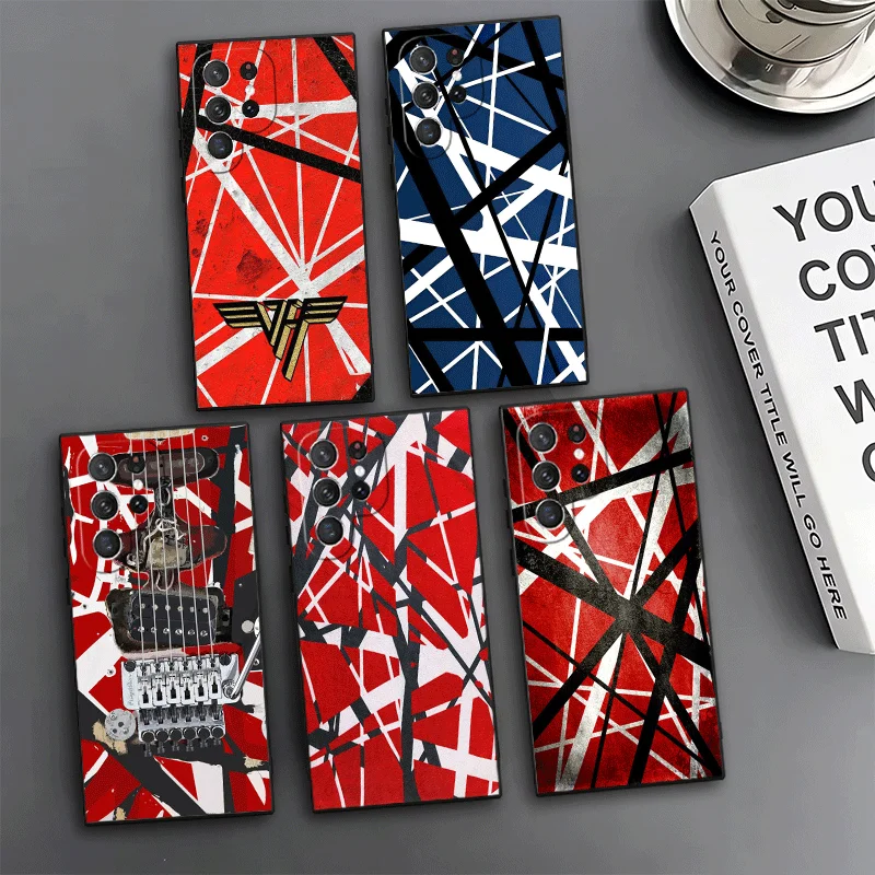 Eddie Van Halen Graphic Guitar Phone Case For Samsung Galaxy S24 S25 S26 Ultra S23 Plus S22 S21 FE S20 + Edge Pattern Customized