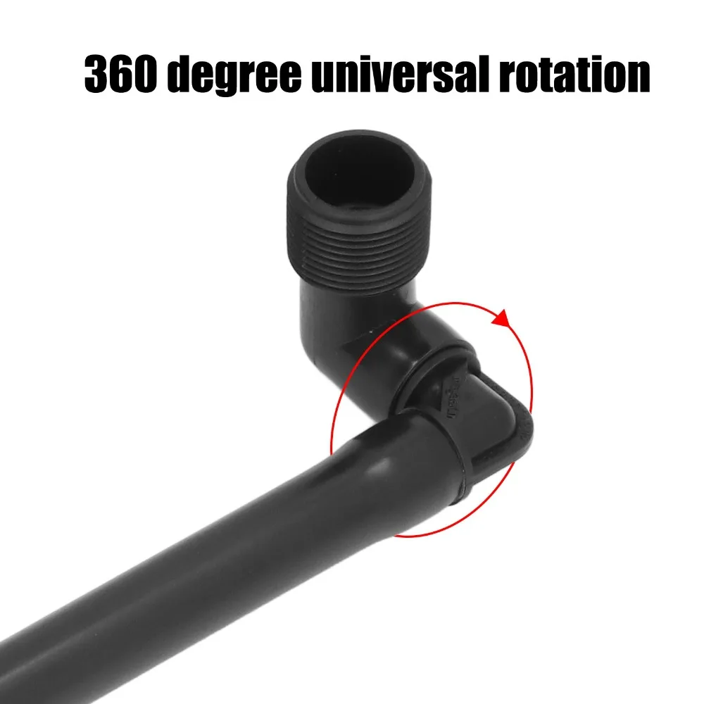 5pcs PE Swing Joint Pipe G3/4 External Thread Rotatable Lawn Irrigation Swing Joint Connector Black Easy Installation