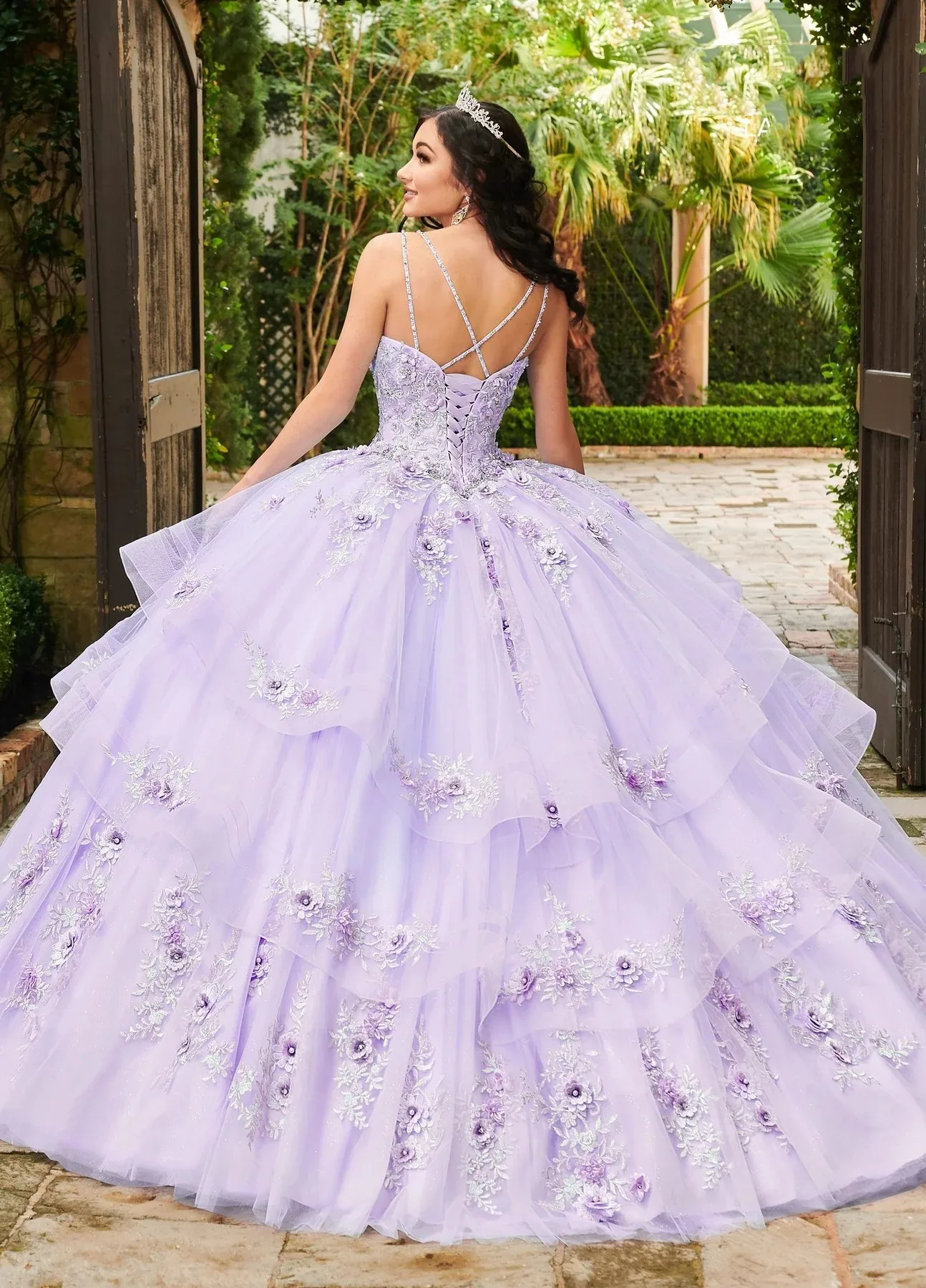 Lavender Charro Quinceanera Dresses Ball Gown Spaghetti Straps Tulle Beaded Puffy Mexican Sweet 16 Dresses 15 Anos Customized