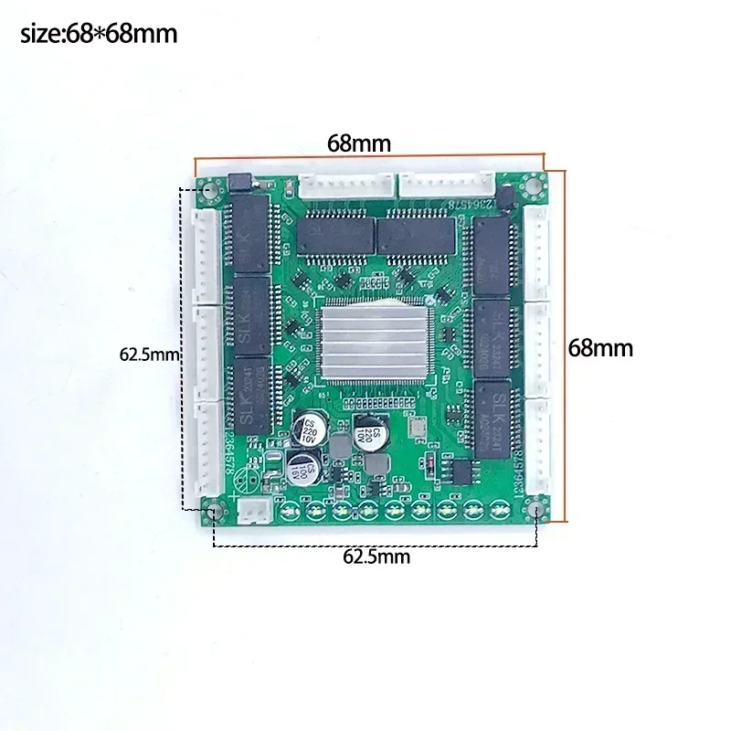 Mini PCBA 8Ports Networkmini Ethernet-Switch-Modul 10/100/1000Mbps 5V-15V Blitzschutz 4KV, antistatisch 4KV