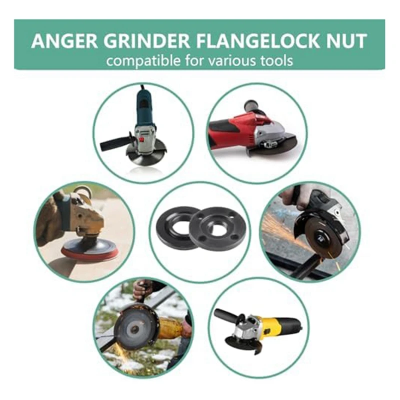 Angle Grinder Nut, 5/8-11 Grinder Flange Angle Metal Locking Nut Durable Easy Install