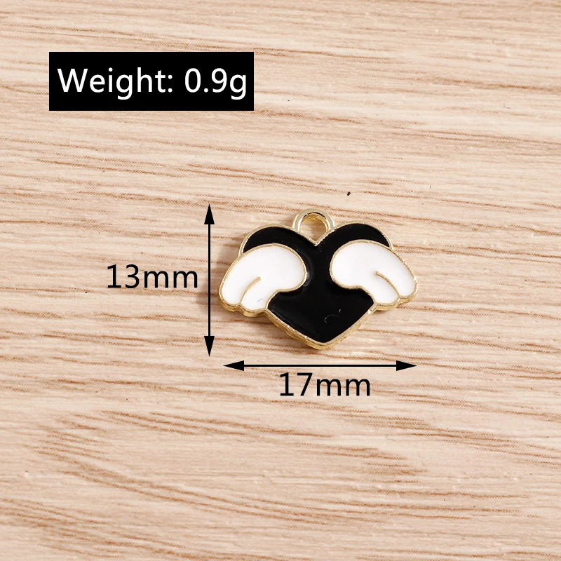 10 stücke Neue Bunte Emaille Liebe Herz Charms Anhänger für Schmuck Machen Frauen Mode Ohrringe Halsketten DIY Handwerk Liefert – Detail 14