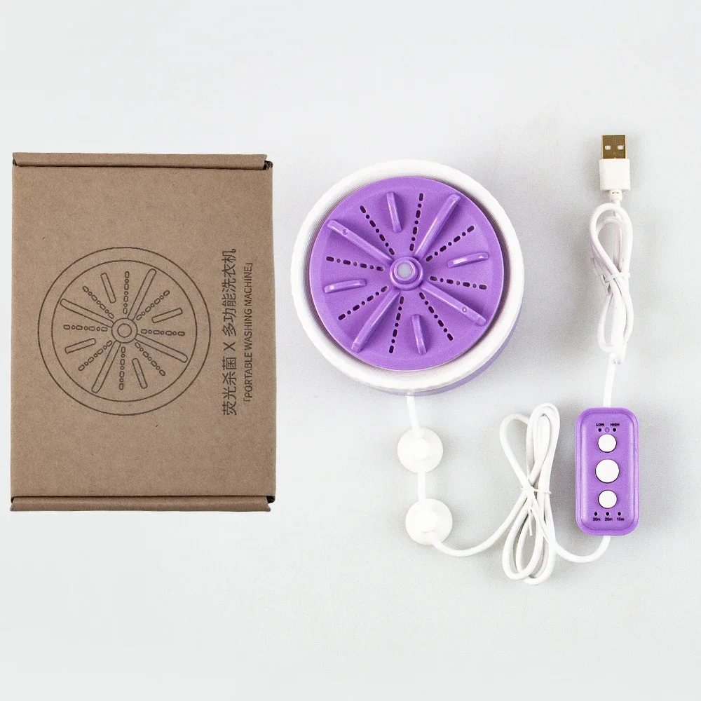 Mini Remote Control Washing Machine PortableUSB Rotating Turbo Fruit Ultrasonic  Clothes  Kitchen Travel Cleaning Machine