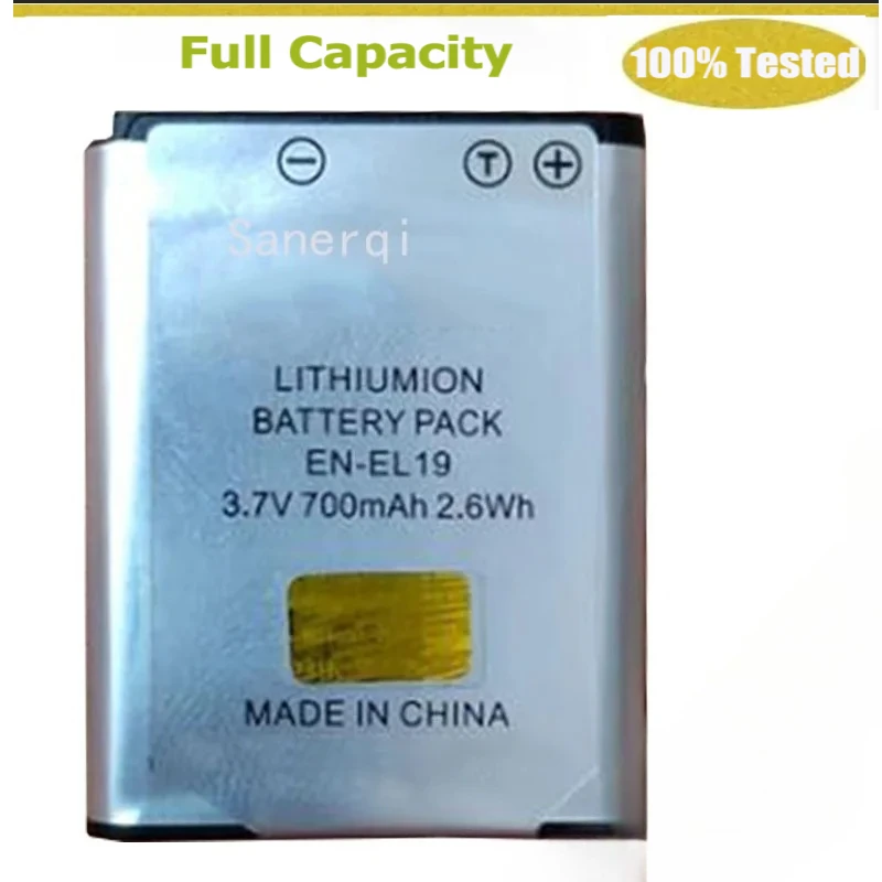 العلامة التجارية الجديدة EN-EL19 ENEL19 3.7 فولت بطارية الكاميرا لنيكون Coolpix S100 S3100 S3200 S3300 بطارية الكاميرا الرقمية #1