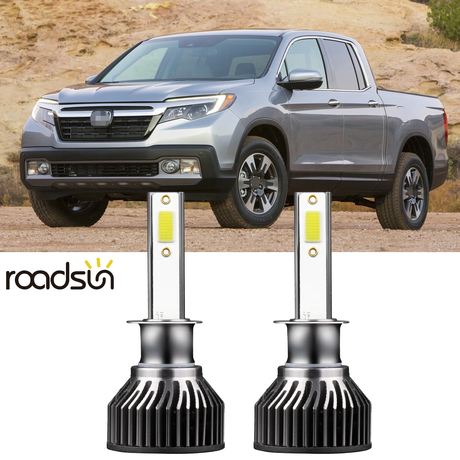 18000LM Car LED Headlight Bulbs H1 6000K Fan Design Internal Drive COB Chips 6000K Super Bright Headlamps