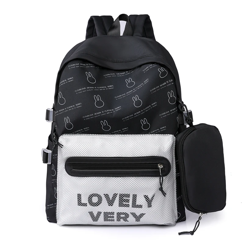 Women's Fashion Backpack Designer High Quality Ladies Leisure Travel Rucksack Waterproof Nylon Large-capacity Student School Bag