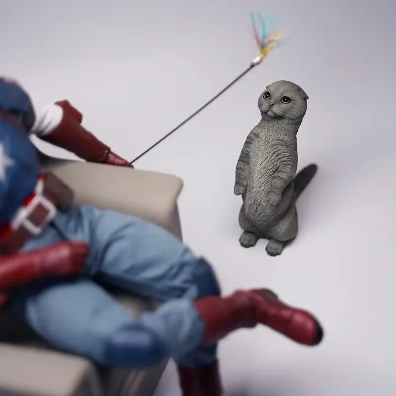 JXK 1/6 échelle écossaise pli résine/métal Simulation mode mignon jouets pour animaux de compagnie modèle de 12 pouces figurines d'action accessoires d'ornement