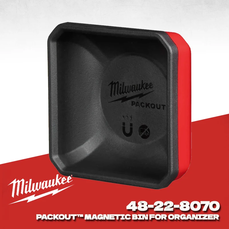 

MILWAUKEE 48-22-8070 PACKOUT Магнитная корзина Ящик для хранения сверл Ящик для инструментов Аксессуары для электроинструментов