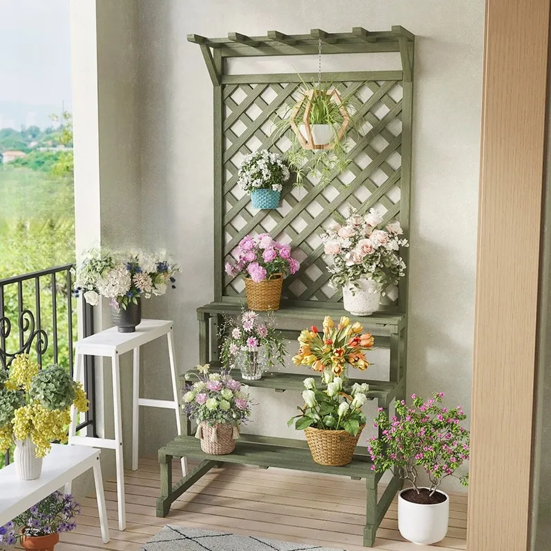 Pot Rack Plant Stand Kawaii Flower White Outdoor Plant Stand Garden Corner Giardino Arredamento Esterno Front Porch Furniture