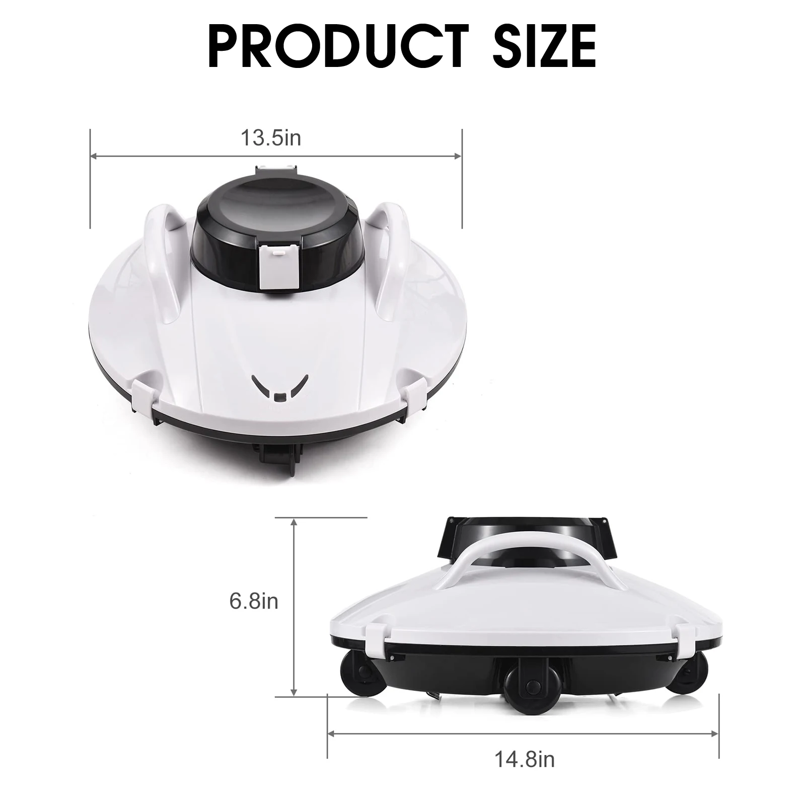 Cordless Robotic Pool Vacuum Cleaner Automatic Smart Wireless Swimming Pool Cleaner Robot Skimmer With Filter Battery
