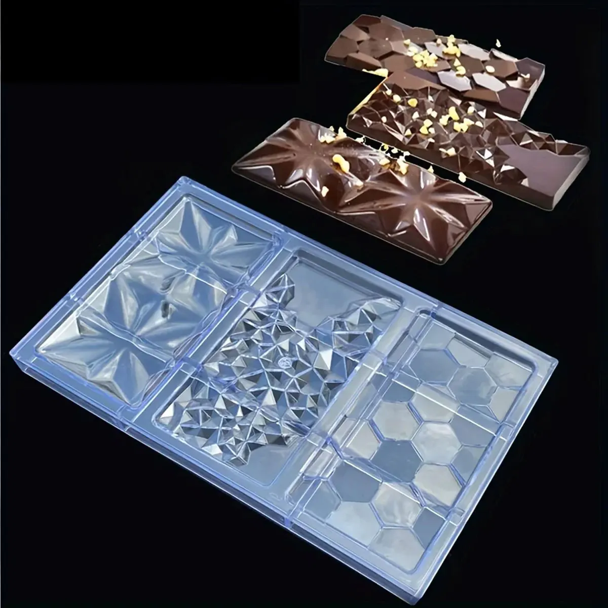 

Прозрачная форма для шоколада Edelweiss, сделай сам, форма для желе, конфет, инструменты для украшения рождественского торта, бытовая кухонная кондитерская ZSY