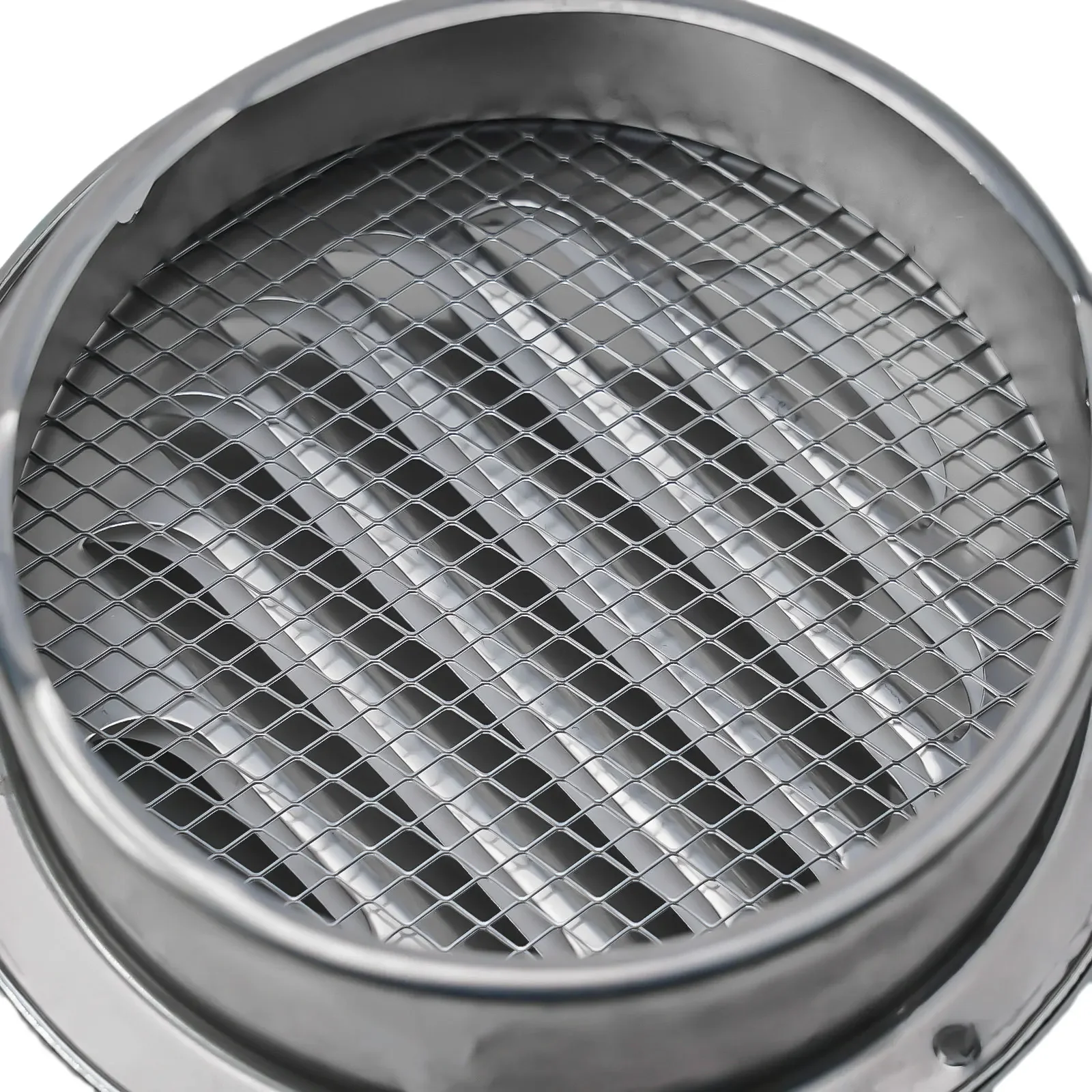 70-300mm Griglia di sfiato in acciaio inossidabile Condotto da parete esterno Griglia di scarico di ventilazione Copertura Cappa di uscita aria a testa piatta rotonda
