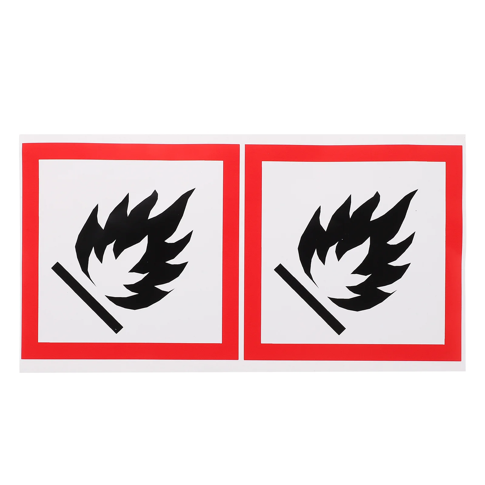 

2Pcs Fire Warning Decals Self Adhesive for Outdoor Trash Cans Weatherproof Flame Safety Labels Fire Hazard Warning Signs