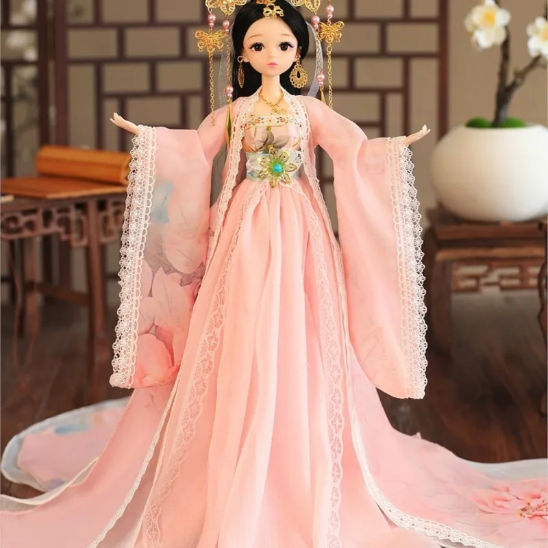 2025 Creative Chinese Style Hanfu Ancient Costume Doll Toy Girl's New Princess Simulation 30cm Large Ancient Style Doll LH140