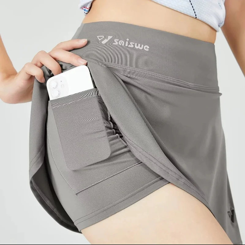 المرأة تنس كولوتيس الرياضة تنورة مع Skorts الريشة تنس طاولة Skorts تنفس مكافحة تسرب اليوغا جولف الركض التنانير