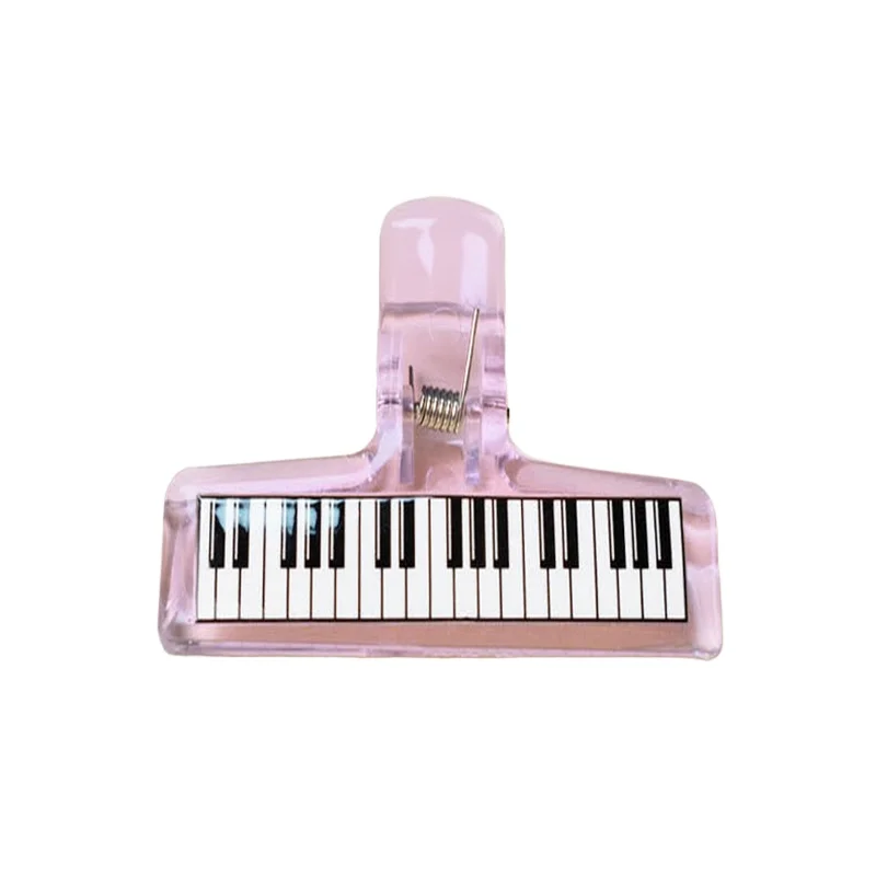 Penjepit Akrilik Transparan untuk Lembaran Musik Piano, Tempat Penyimpanan Pita Musik untuk Siswa, Folder Penampilan Elegan, Tempat Penyimpanan Skor Musik Piano, Alat Tulis