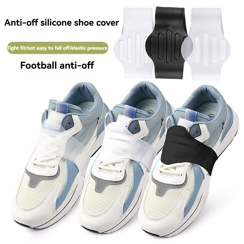Copriscarpe in silicone antiscivolo per rivestimenti da calcio Prevengono i lacci delle scarpe da arrivare Lo sciolti Proteggi il collo del piede