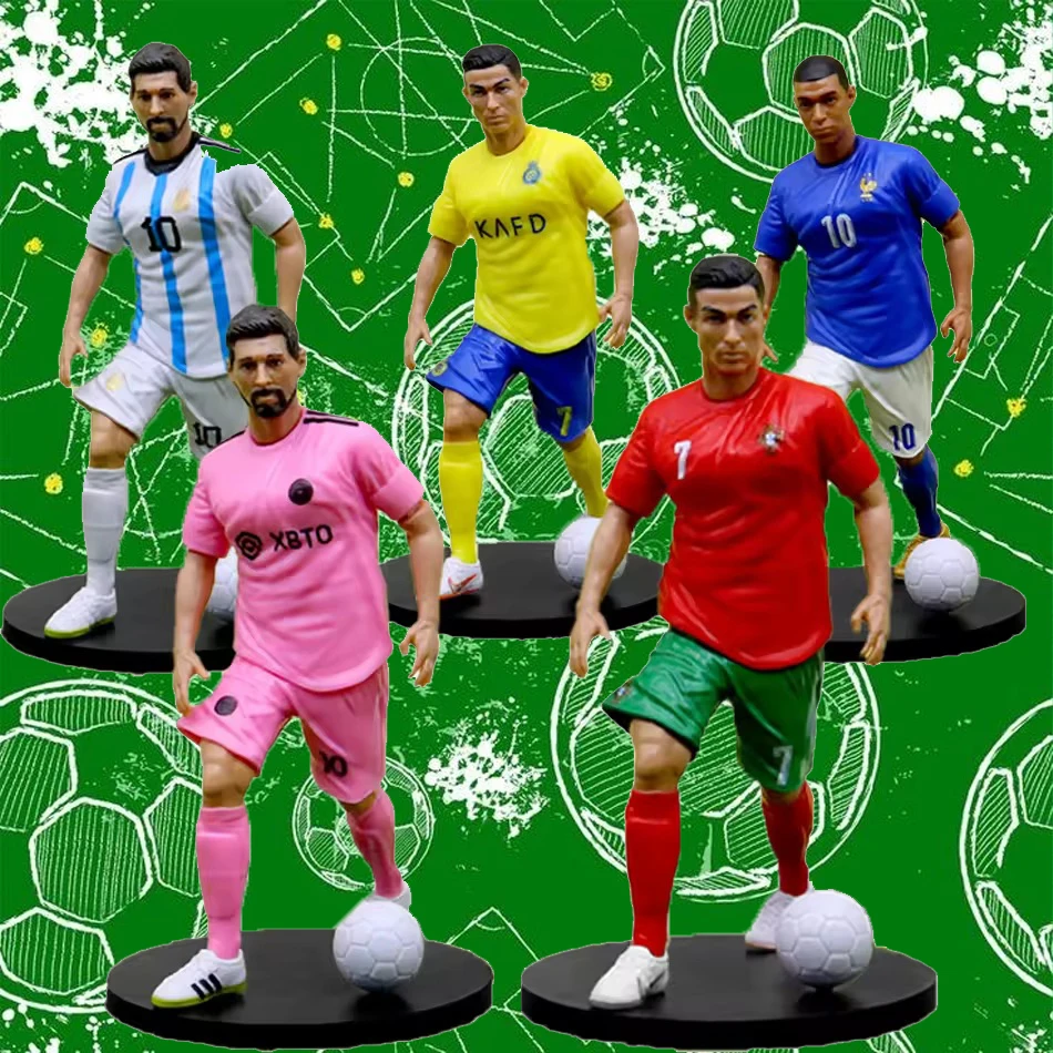 Nuevas figuras de fútbol C.Ronaldo Messi Mbappe, suministros para fanáticos y recuerdos para Real Madrid y Barcelona, 1-5 uds.