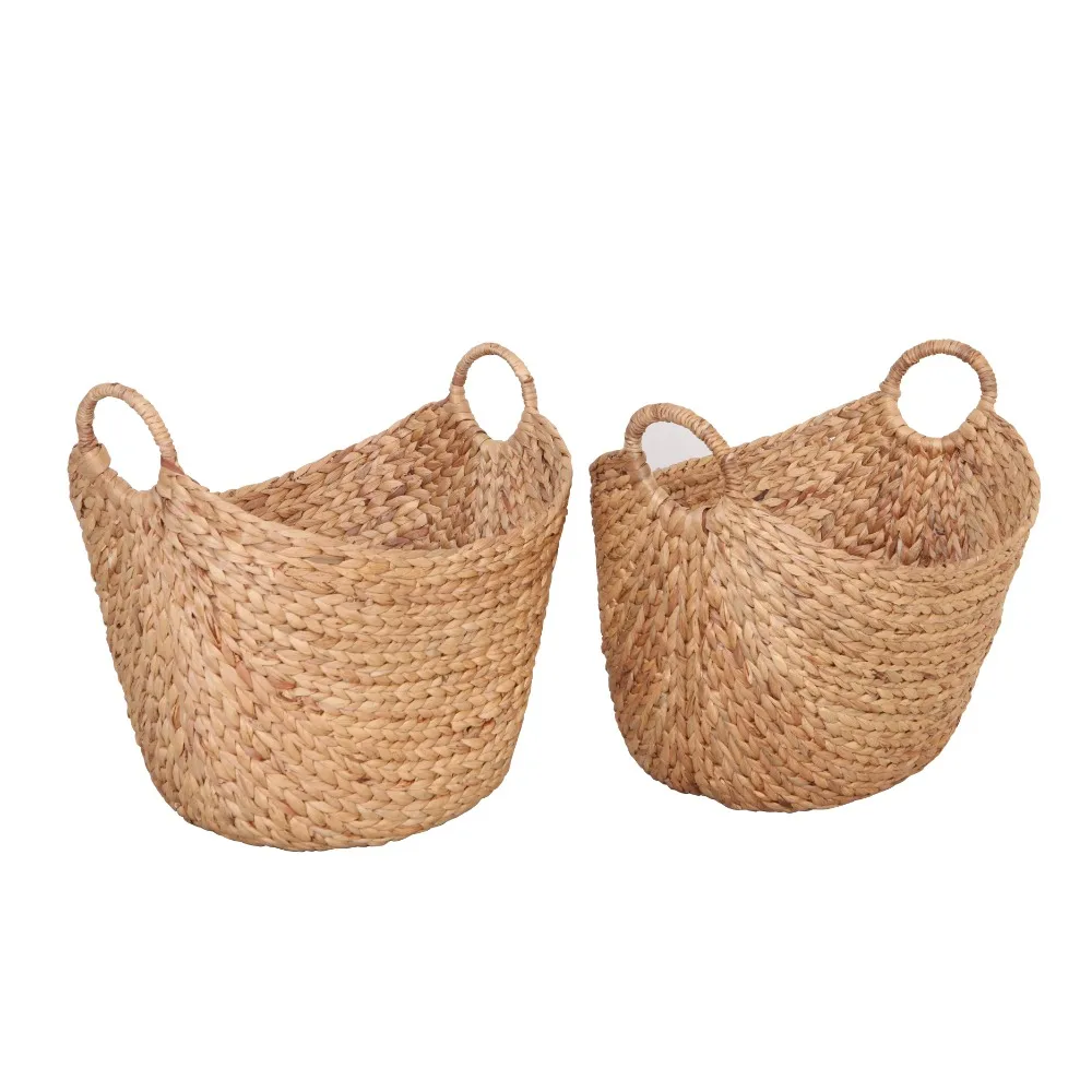 

Beige Storage Basket Natural Fiber Weave for Durability Blends in With Any Décor