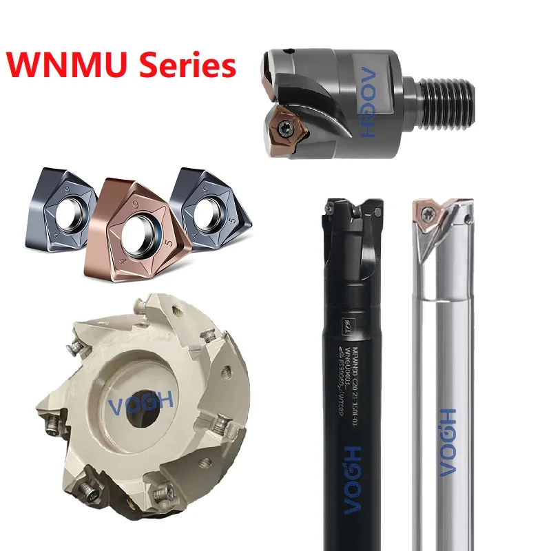 

WNMU040304/060408/080608 Carbide inserts MFWN90 Tool holder Screw Lock Milling Head WNMU Fast Feed Face Milling Cutter