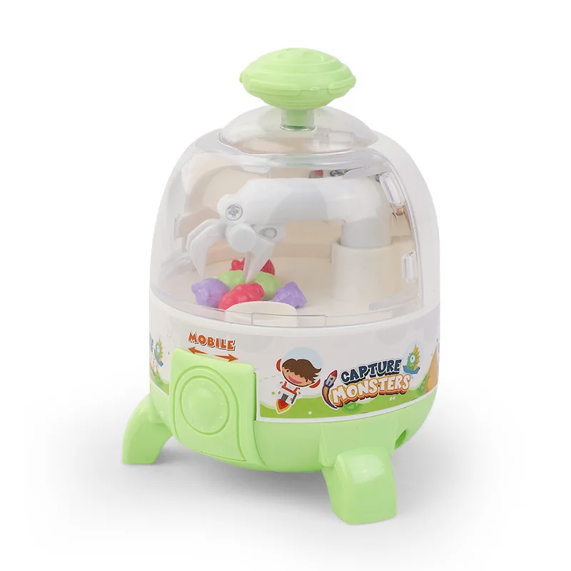 Creativ Mini Rocket Doll Claw Machine Ball Catcher Game Candy Machine Baby Kids Children's Desktop Interactive Manual Toys