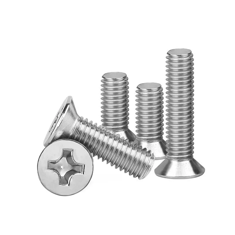 UNF 50Pcs 0#-80 2#-56 3#-48 4#-40 6#-32 UNC  Stainless Steel  304-A2 Flach Kopf Senkkopf Phillips Schraube Screws