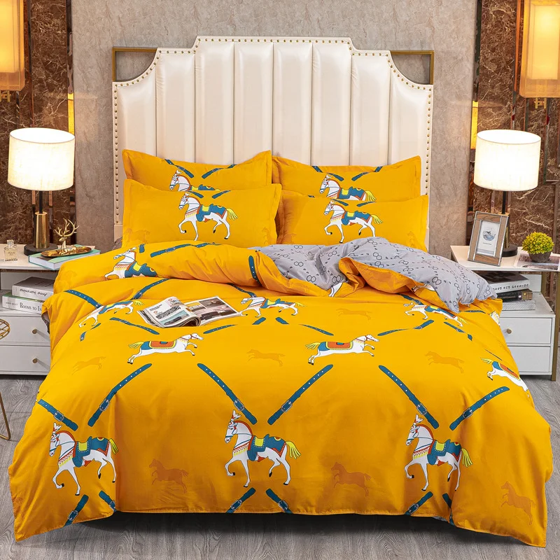 Lovely Cartoon Pattern King Size Duvet Cover 220x240 Soft Skin Friendly Double Bed Quilt Cover Blanket Comforter Covers 150x200