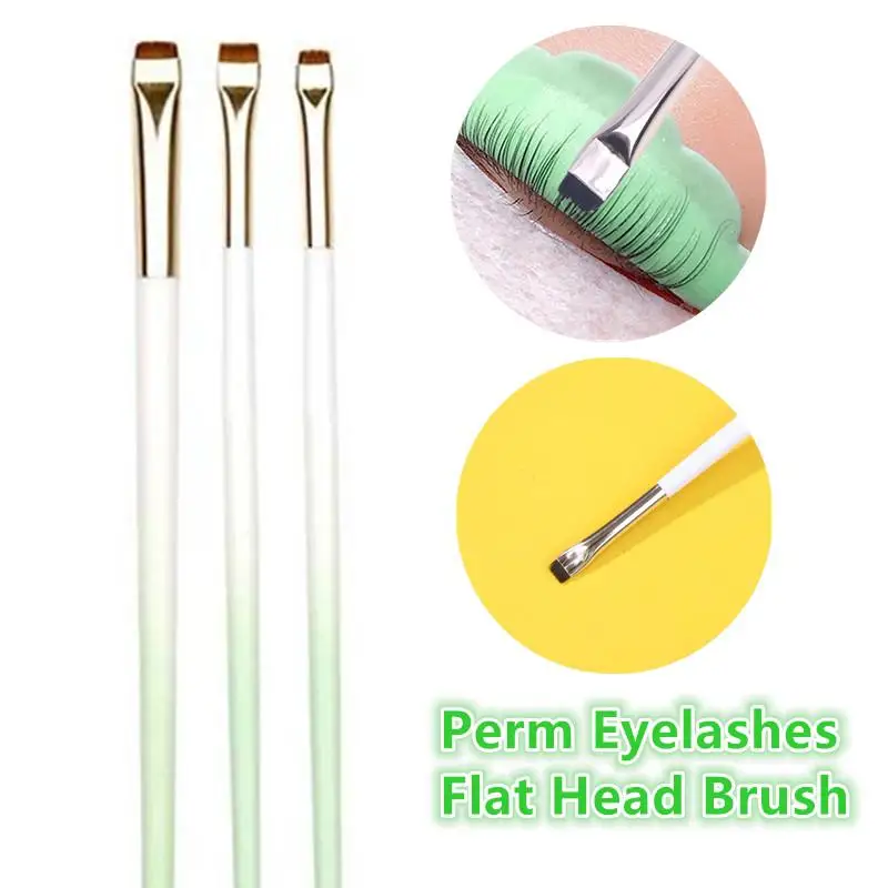 1 Stücke Farbverlaufsgriff Flache Bürste Dauerwelle Wimpern Lash Lift Werkzeug Wimpern Dauerwelle Stange Wimpern Applikator Make-Up Werkzeuge & Zubehör