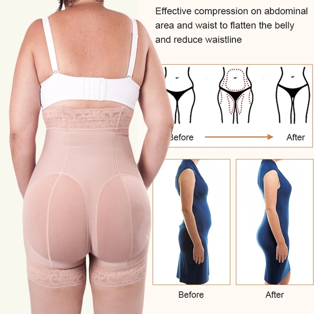 Girdles for Women Shaper Faja Shapewear Shorts Post Surgery Stage 2 Butt Lifter Seamless Underwear  Buttock Enhancer Plus Size