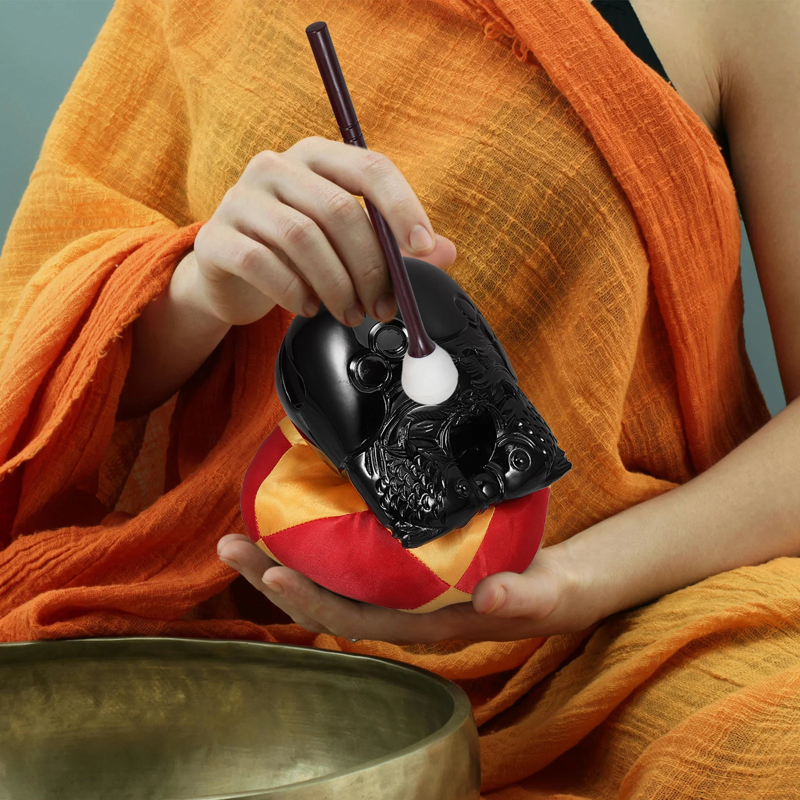 

1Set Kit Strong Synthetic Material Loud Sound Non Scratch Surface Ideal for Reciting Meditation Religious Tool