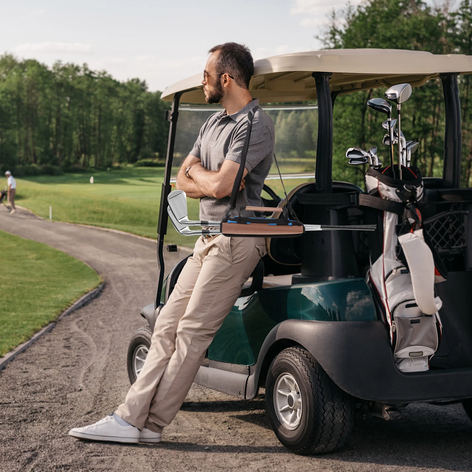 

Golf Club Bag Multifunction Travel Bag for Airlines Wearresistant Antiscratch Storage Solution Club Carrier Golfs Supplies