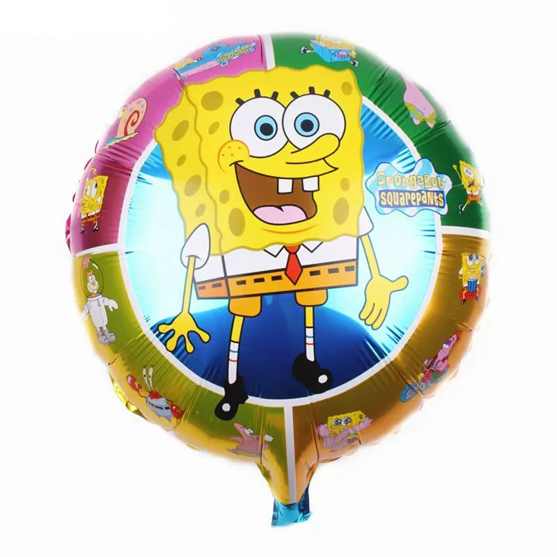 Cartoon SpongeBob Verjaardagsfeestje Ballon Decoratie Feest Wegwerp Servies Hoed Hoorn Geschenktasje Achterkleed Feestartikelen
