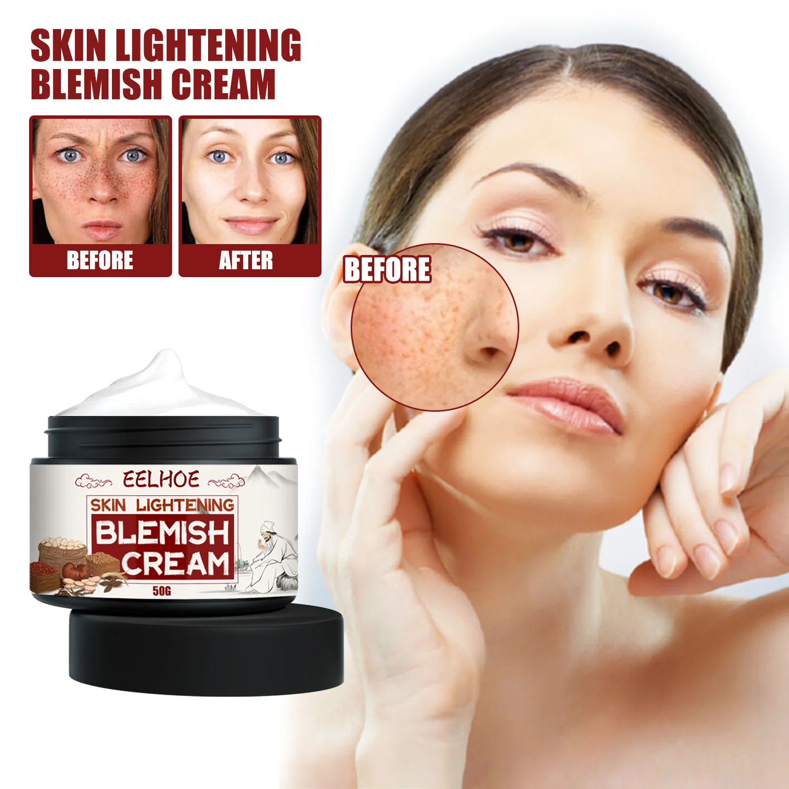 

EELHOE White Dilution Spot Cream Dilute Facial Macular Spot Крем для ухода за кожей предотвращает засорение меланина