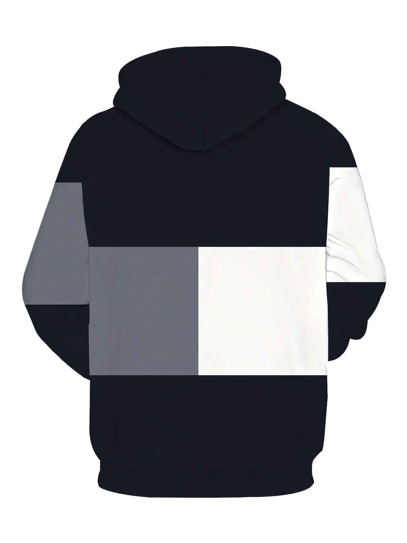 เสื้อฮู้ดลำลองสำหรับผู้ชายพร้อมกราฟิกบล็อกสีที่เป็นเอกลักษณ์ |   เสื้อคลุมแขนยาวทรงหลวมสำหรับสวมใส่ในชีวิตประจำวันในฤดูใบไม้ผลิ/ฤดูใบไม้ร่วง