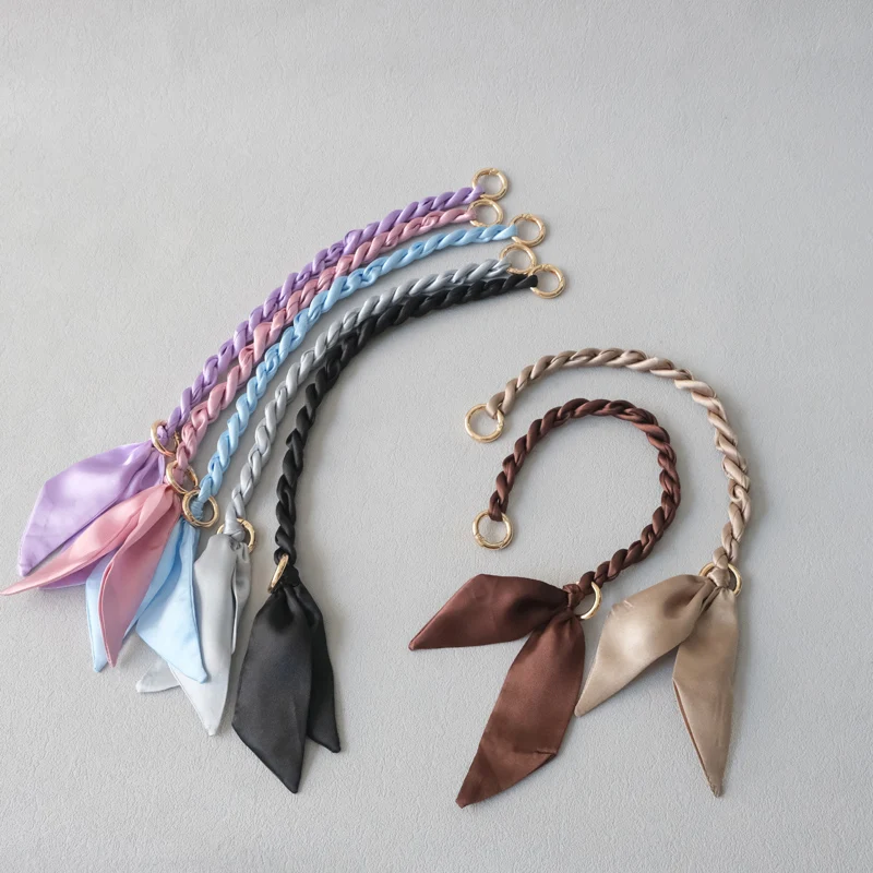 New Fashion Spring Autumn Woman Handbag Accessory Part Chains Detachable Replacement Solid Silk Strap Women DIY Chain Bag Handle
